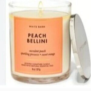 Body Works White Barn Peach Bellini Single Wick Candle NWT